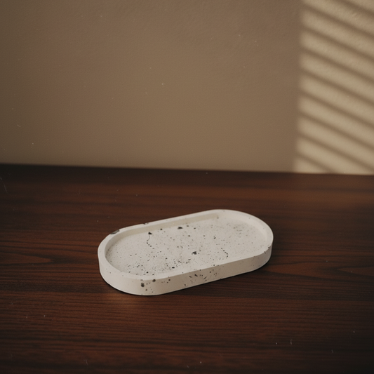 Bandejas ovaladas de resina ecológica en colores naturales Velatea