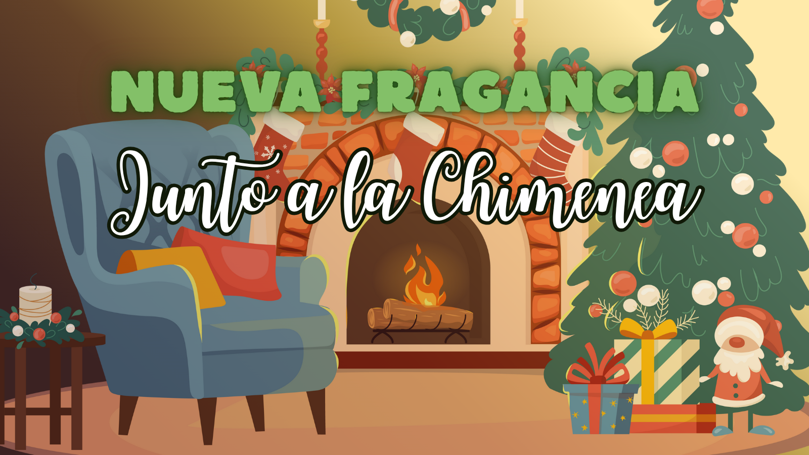 Alt text: Velas y wax melts con fragancia Junto a la Chimenea de Velatea — aroma cálido, amaderado y especiado