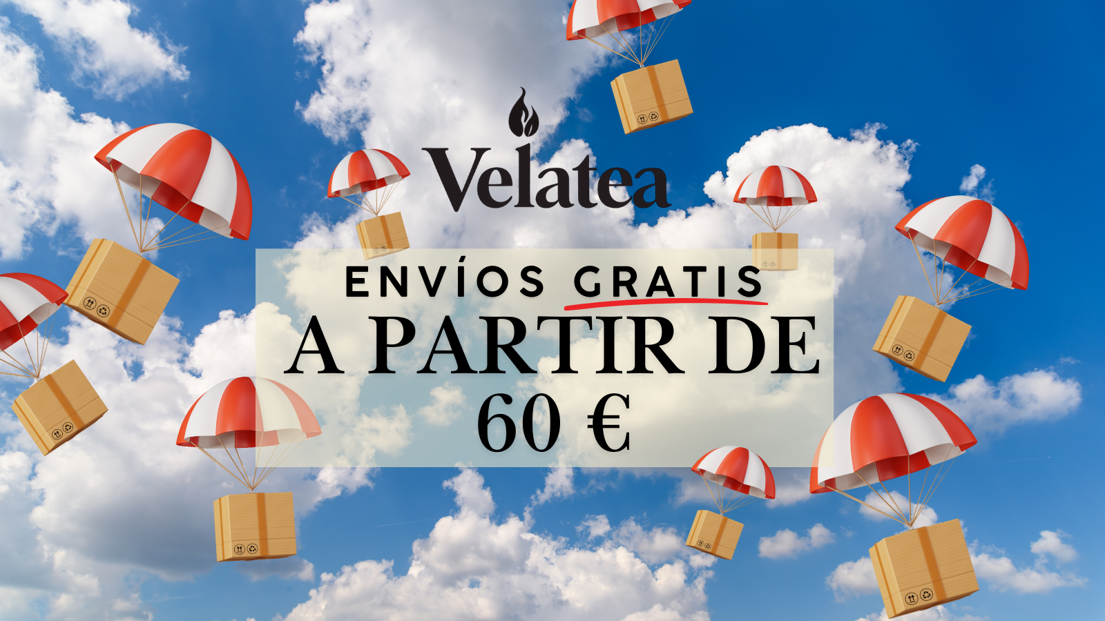 Disfruta de envío gratis en velas y wax melts artesanales 🌿✨. A partir de 60 €, tu pedido Velatea llega directo a casa sin coste adicional.