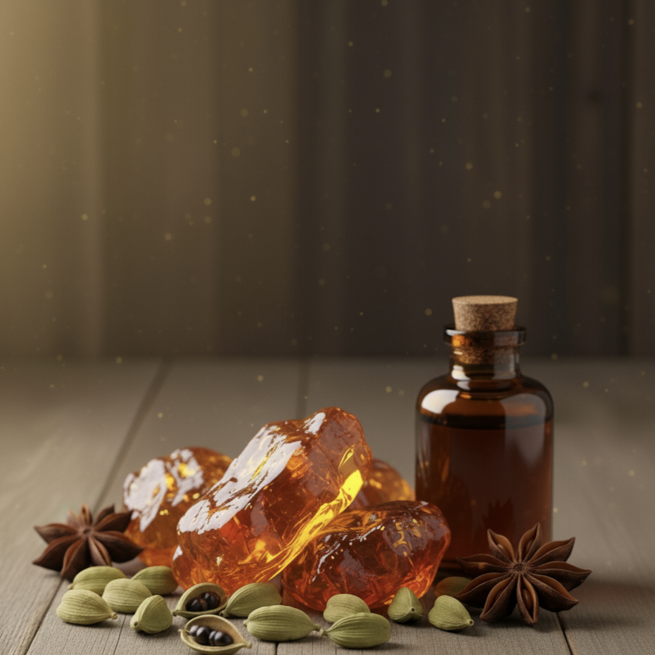 Un aroma intenso y sofisticado: la mezcla de ámbar oscuro con cardamomo llena tu hogar de calidez y elegancia