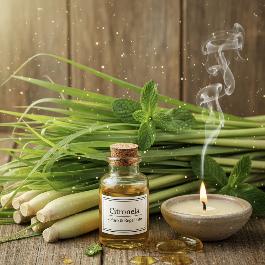 Un aroma cítrico y limpio que refresca y protege, ideal para noches de verano