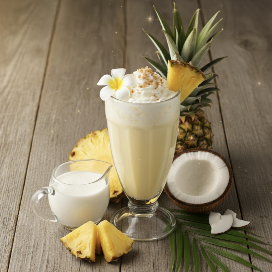 La frescura de la piña y el coco cremoso en un cóctel aromático irresistible