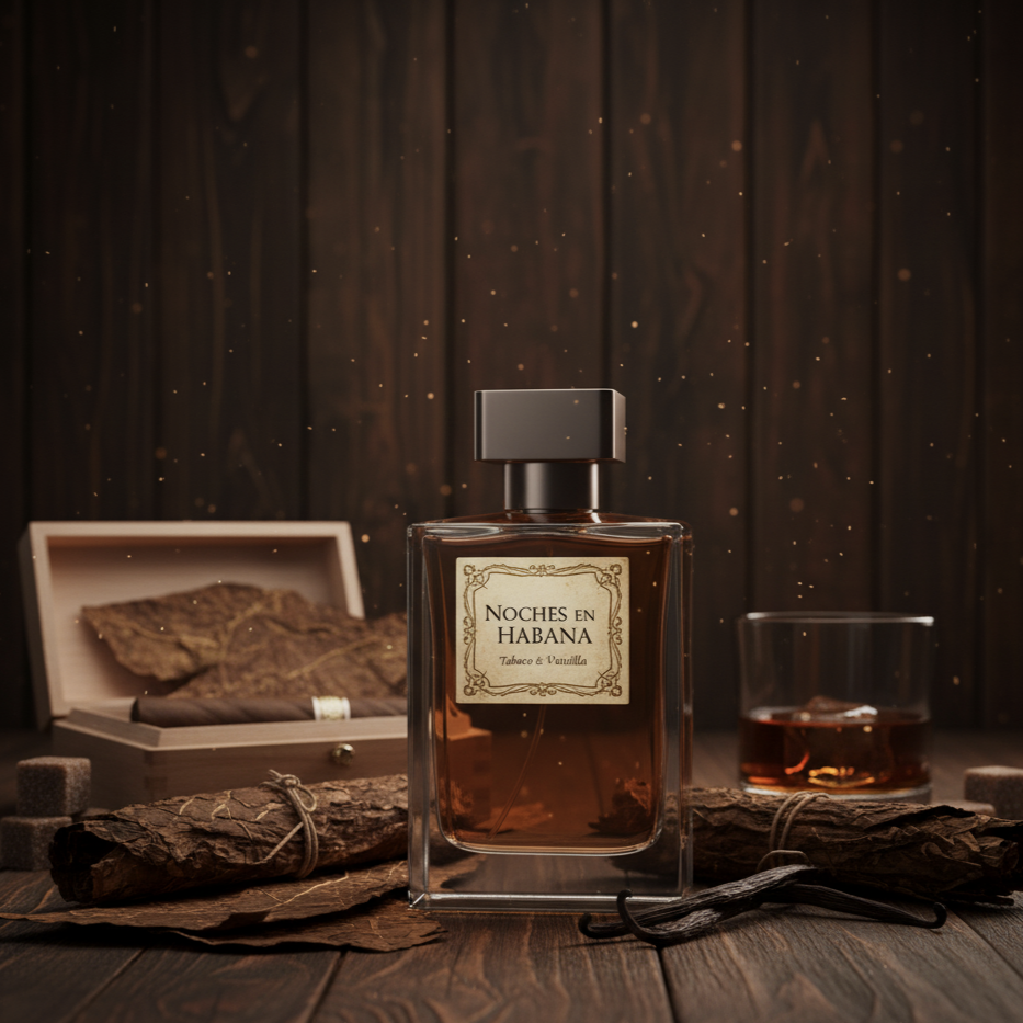 Inspirada en el Tobacco Vanille, un aroma oriental potente y envolvente