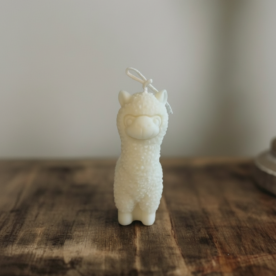 Velas decorativas en forma de alpaca de cera de soja artesanal Velatea