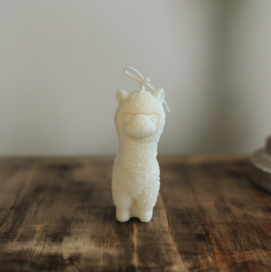Velas decorativas en forma de alpaca de cera de soja artesanal Velatea