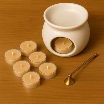 Pack de 6 velitas de té de soja con fragancia Caramelo Latte Macchiato Velatea