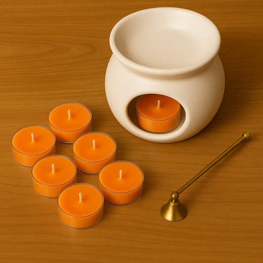 Pack de 6 velitas de té de soja con fragancia Corazón de Melocotón Velatea