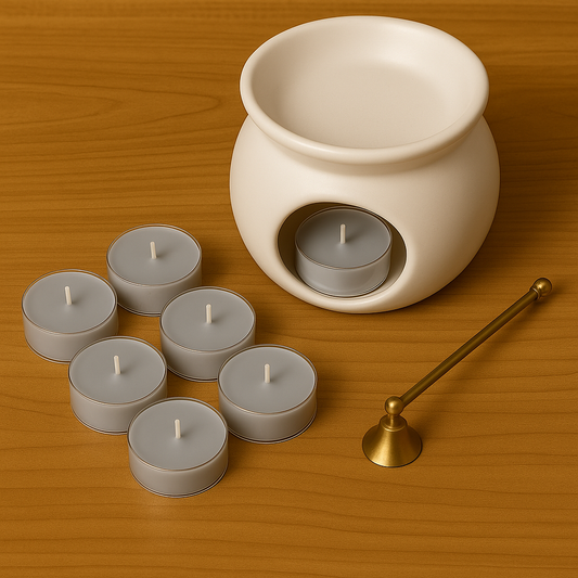 Pack de 6 velitas de té de soja con fragancia Cuero Velatea