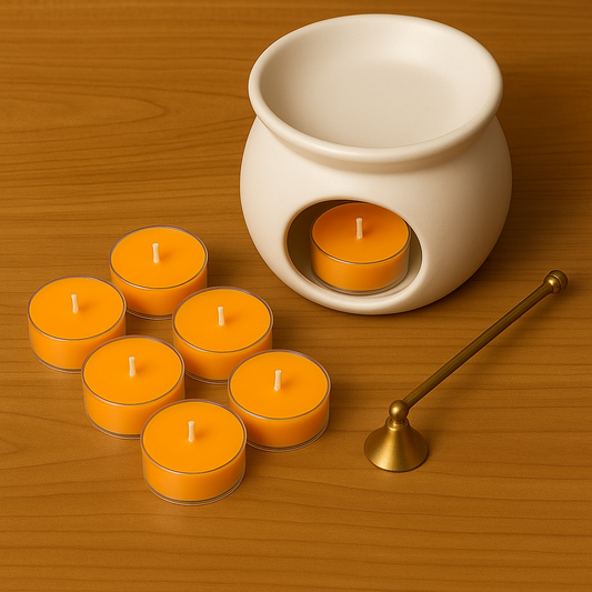 Pack de 6 velitas de té de soja con fragancia Divina Mandarina Velatea