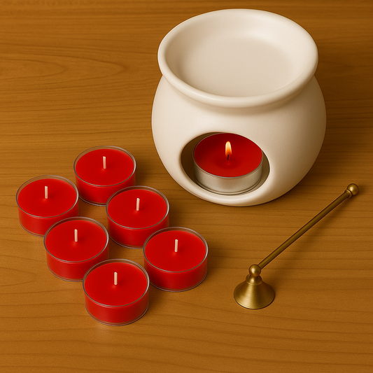 Pack de 6 velitas de té de soja con fragancia Frutos Rojos Velatea