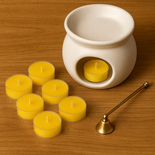 Pack de 6 velitas de té de soja con fragancia Limón Molón Velatea