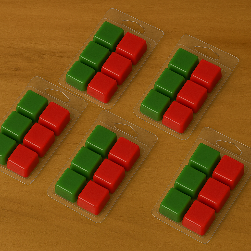 Wax melts artesanales de cera de soja con aroma a abeto navideño y notas de pino Velatea