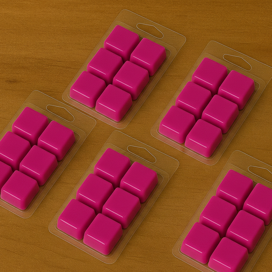 Wax melts artesanales de cera de soja con aroma Madame Moussel; notas de bergamota, lavanda y cedro que evocan una sensación de limpieza y bienestar Velatea.